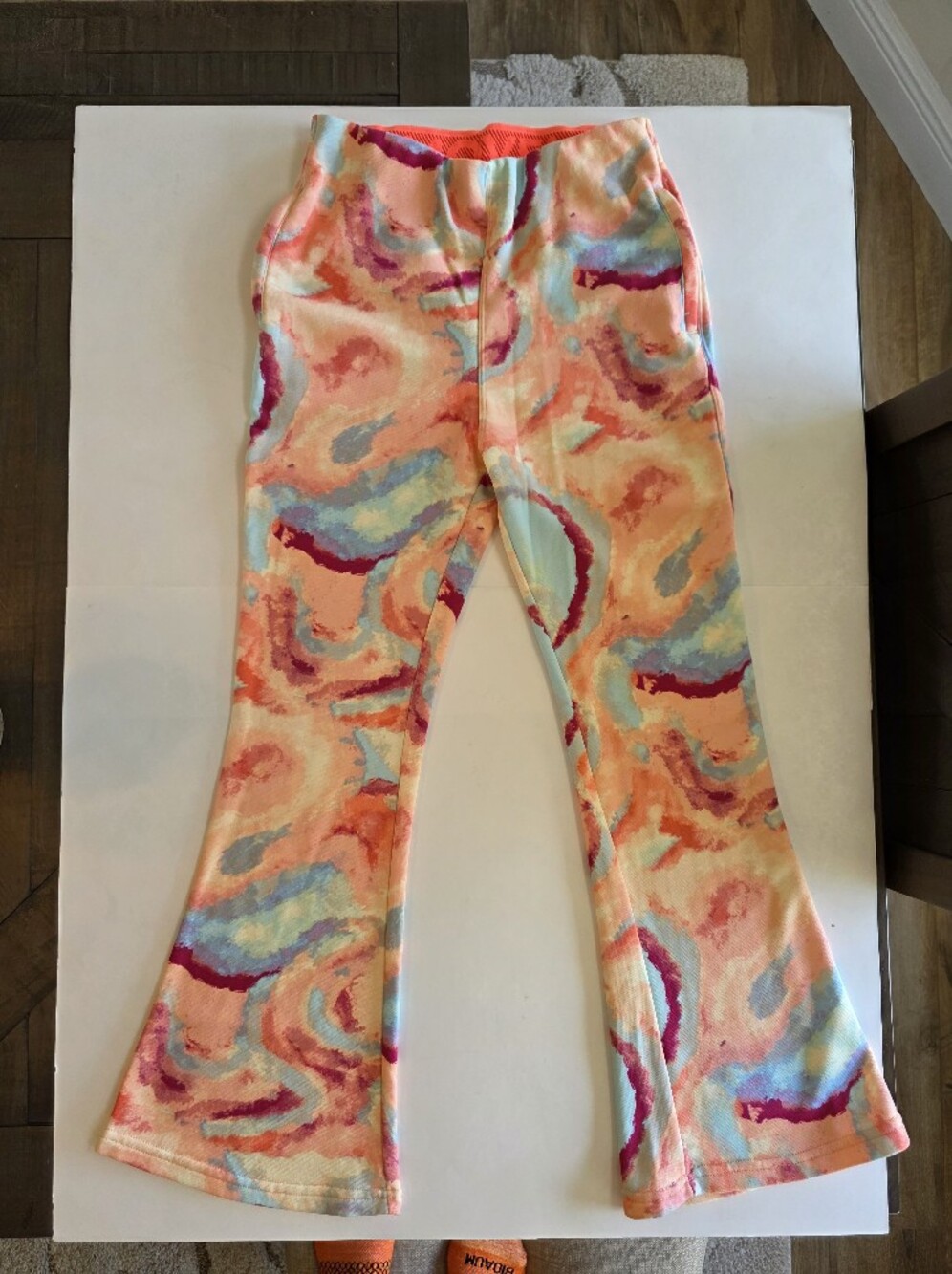 Free People Movement "All That" Wide Leg Tie Dye Printed Pants Athleisure SZ XS - Picture 8 of 9